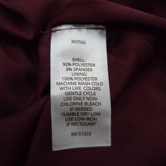 NWT - Halogen "Merlot" Velvet Stretch Flounce Hem Lined Midi Dress - Size XL - Picture 7 of 16